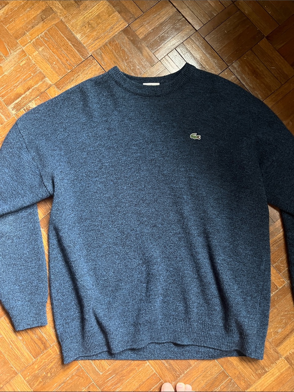 Lacoste Men's Crewneck Sweater - Heathered Navy